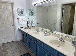 Master Bathroom with double vanities.  Room of all your things.